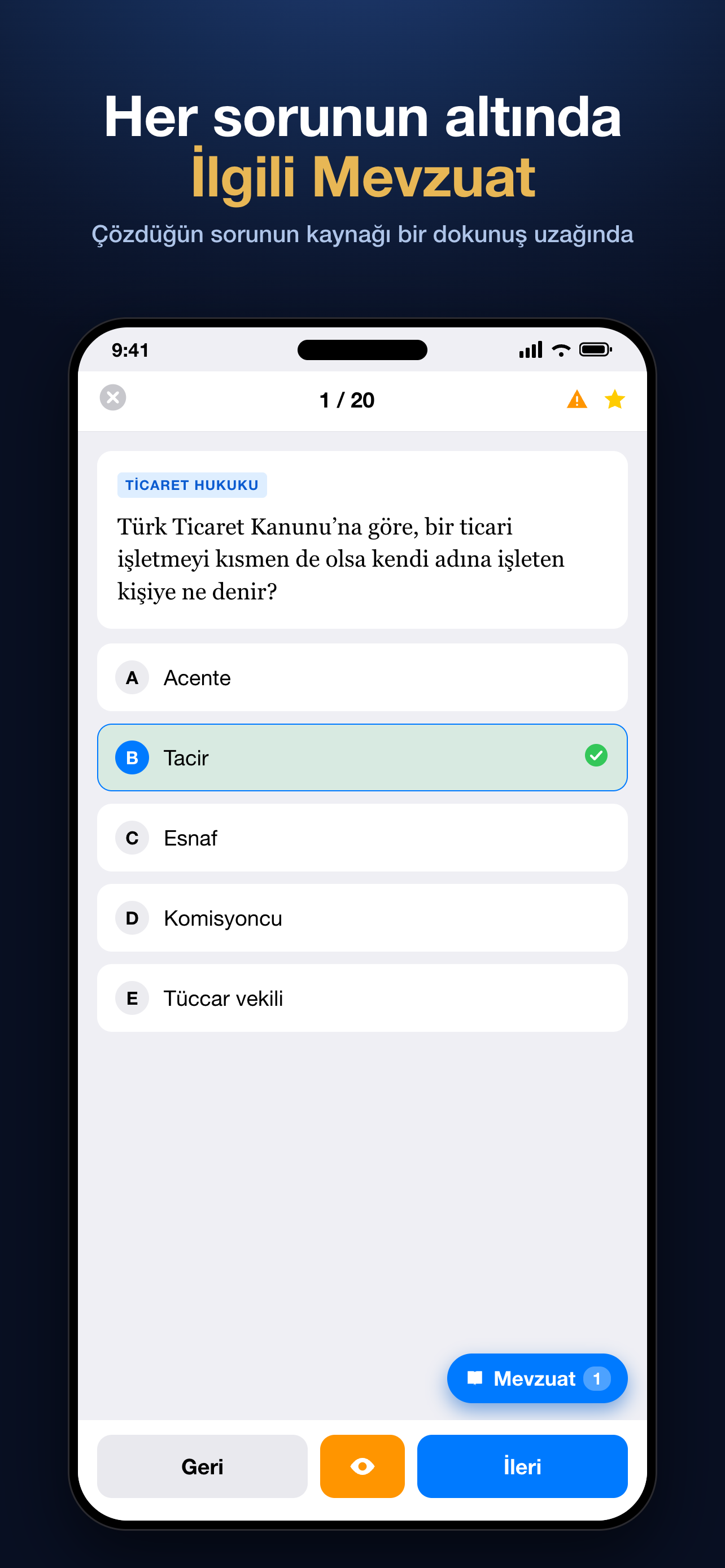 HMGS Soru Bankası — Her sorunun altında İlgili Mevzuat
